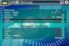 Premier Action Soccer screenshot 5 for GameBoy Advance